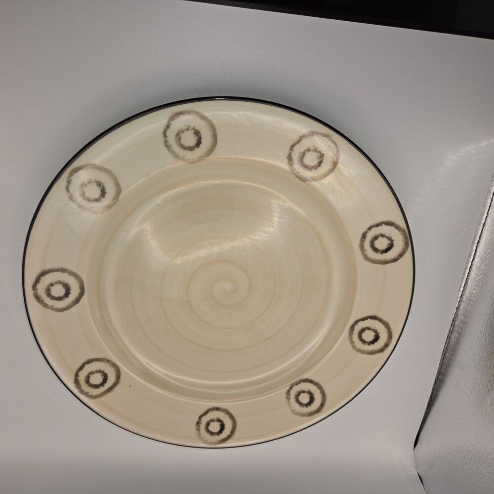 Montgomery Ward Taos Circles Cream Swirl Dinner Plate (Discontinued)